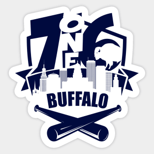 716 Buffalo Baseball 1 color Sticker